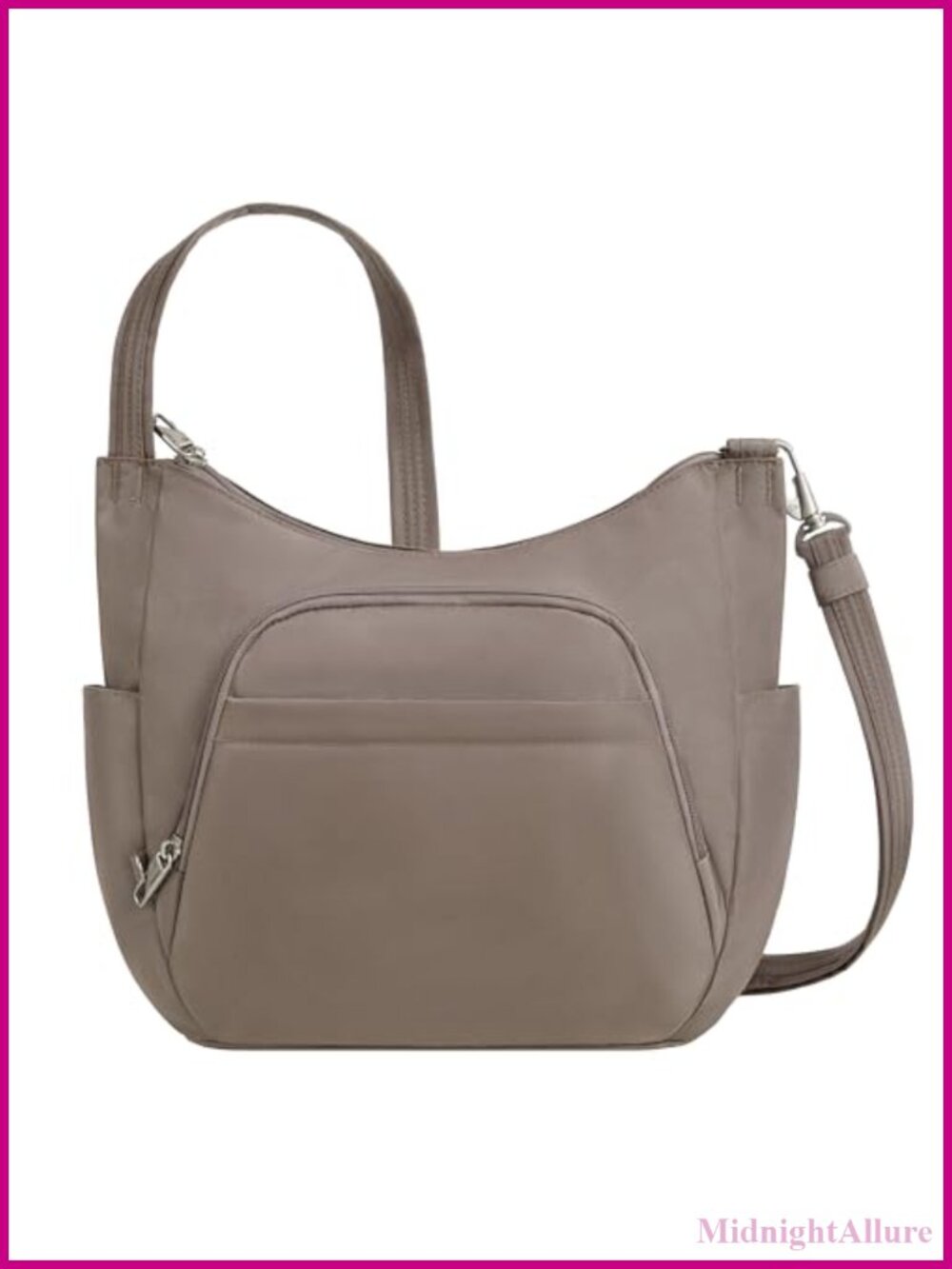 Anti-Theft Crossbody Bucket Bag RFID Blocking Travel Purse